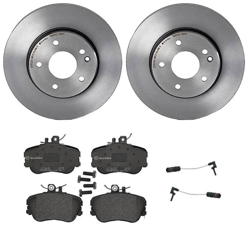 Mercedes Brakes Kit - Brembo Pads and Rotors Front (284mm) (Low-Met) 202421091264 - Brembo 4185738KIT